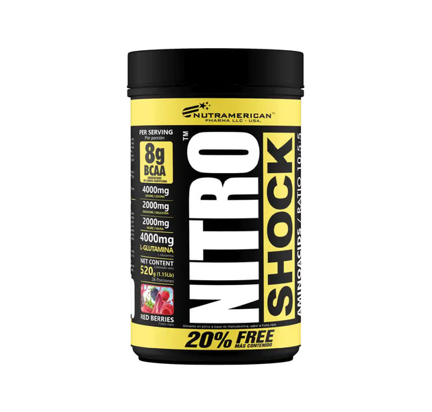 Aminoácido Nitro Shock 520g 26 servicios Nutramerican Pharma