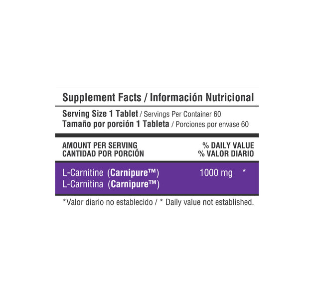 L-Carnitina 1000mg - 60 Tabs Healthy Sports