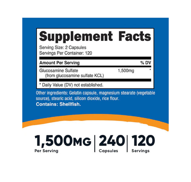 Glucosamine sulfate 240 Capsulas Nutricost