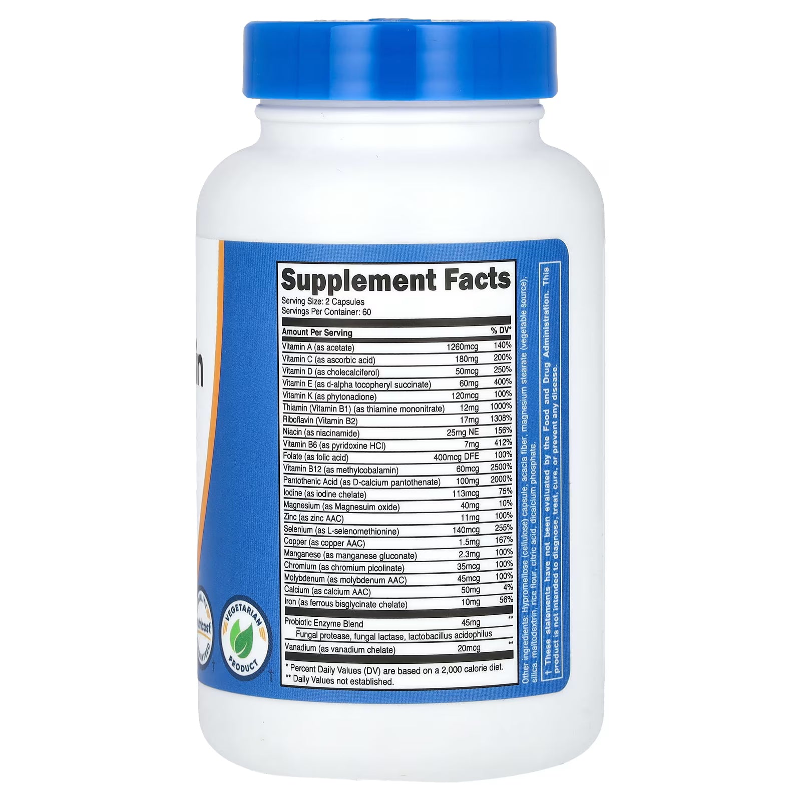 Multivitamin 120 Capsulas Nutricost