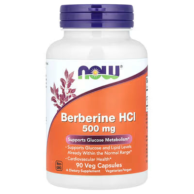 Berberina HCL 500mg 90 Capsulas NOW