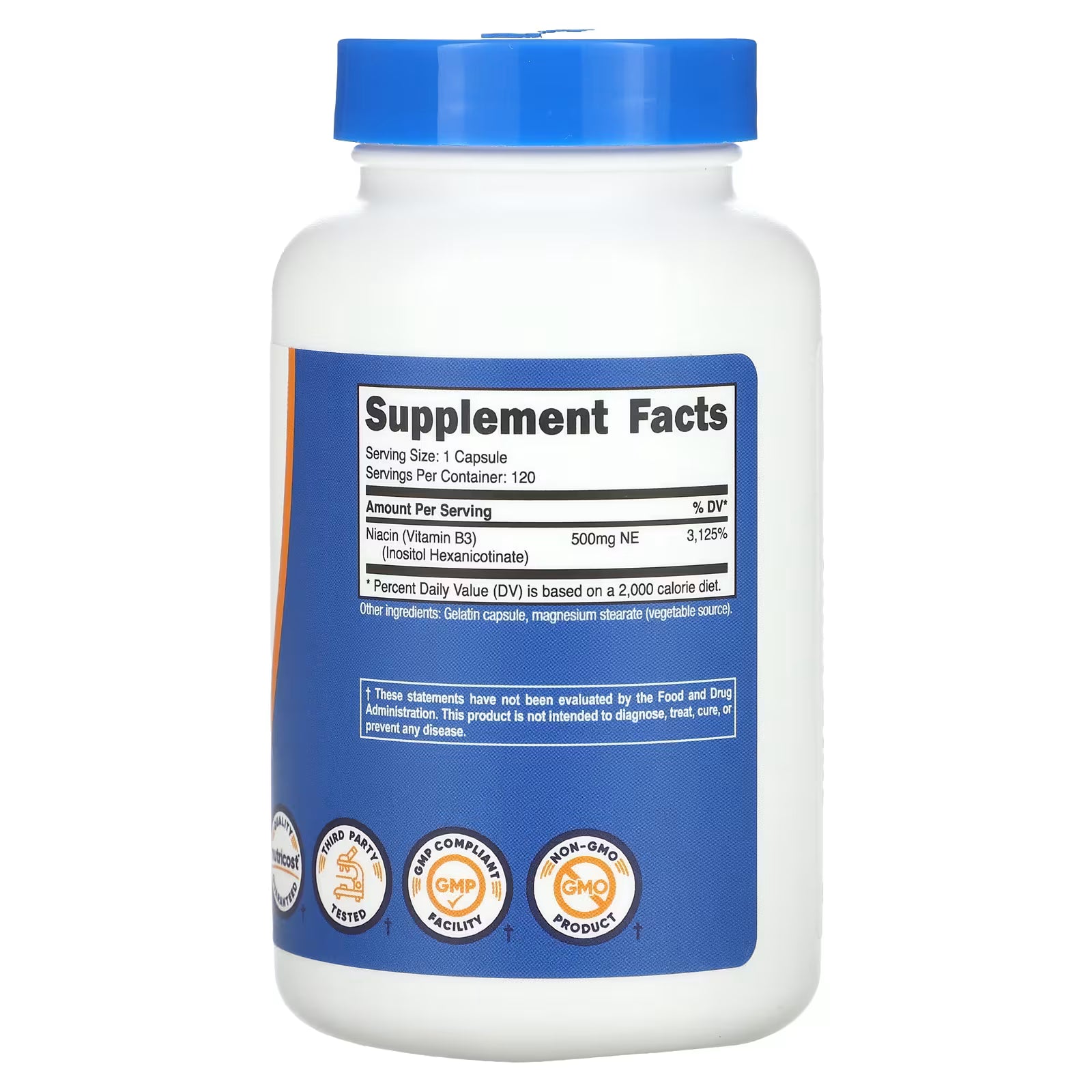 Niacin 120 Capsulas Nutricost