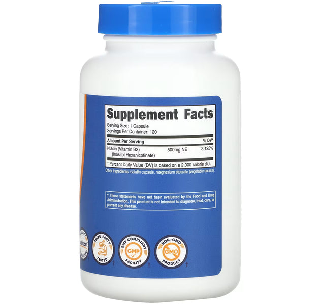Niacin 120 Capsulas Nutricost