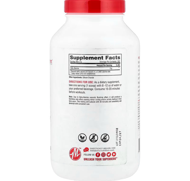 Beta-Alanine 300gr Metabolic Nutrition