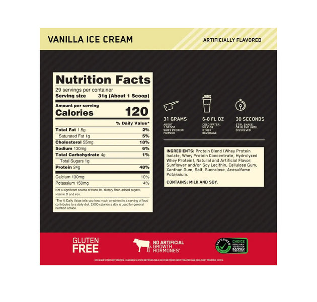 Proteína Gold Standard 100% Whey 2 Libras Optimum Nutrition