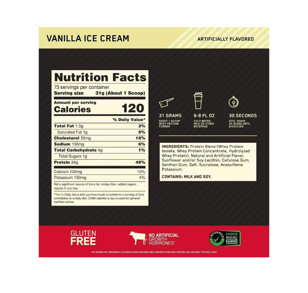 Proteína Gold Standard 100% Whey 5 Libras Optimum Nutrition