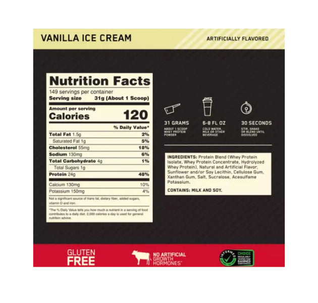 Proteína Gold Standard 100% Whey 10 Libras Optimum Nutrition