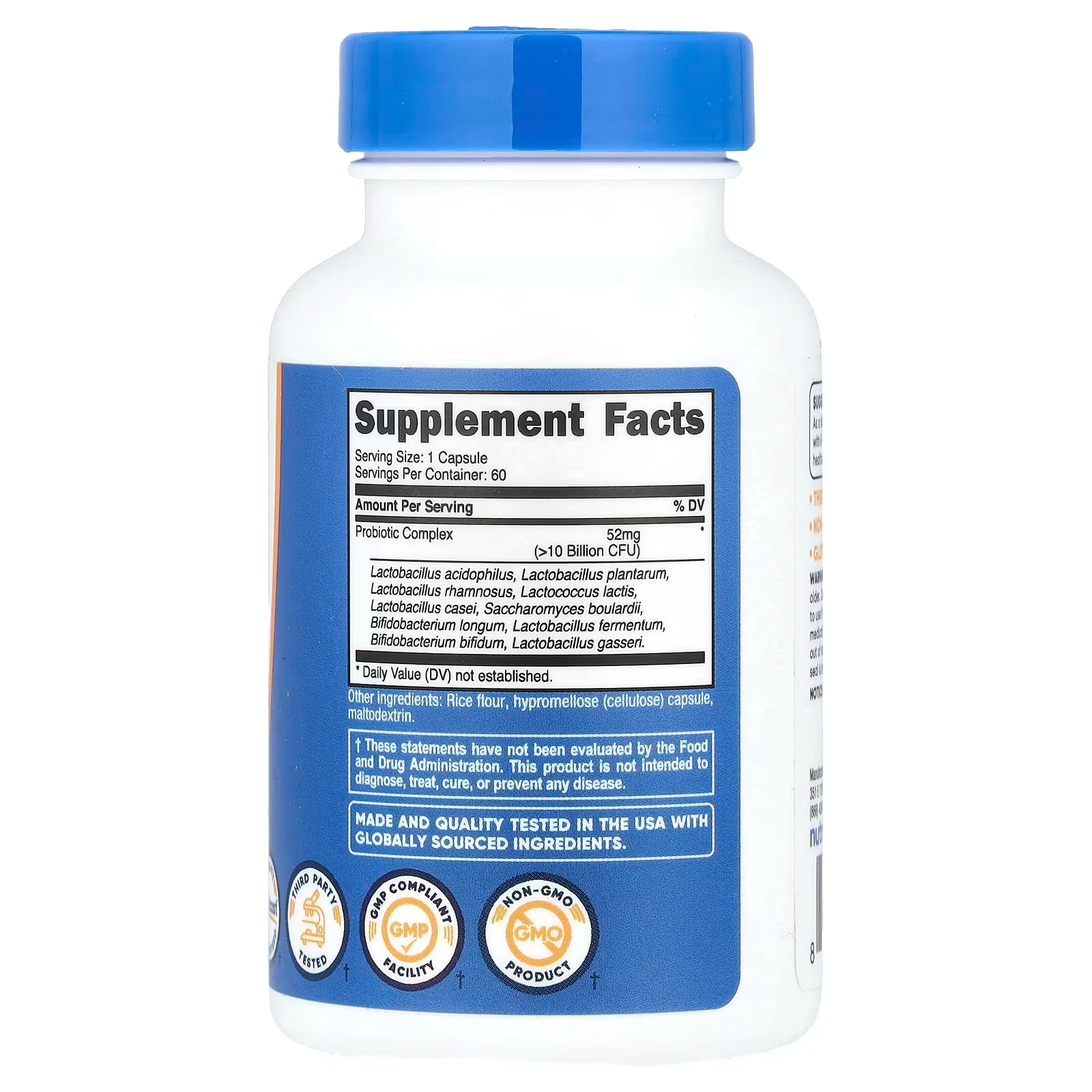 Probiotic Complex 60 Capsulas Nutricost