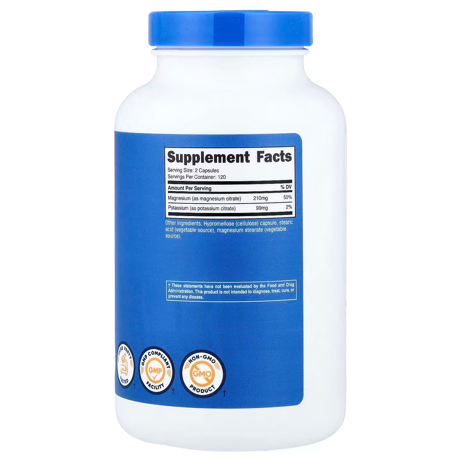 Potassium + Magnesium 240 Capsulas Nutricost