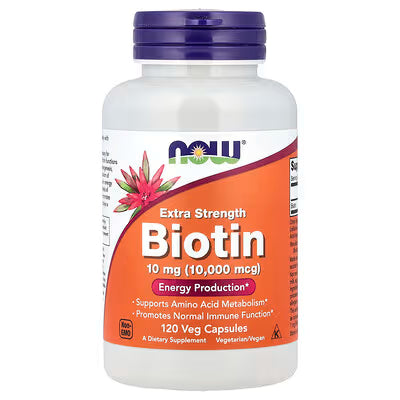Extra Strength Biotin 10 mg 120 Capsulas NOW