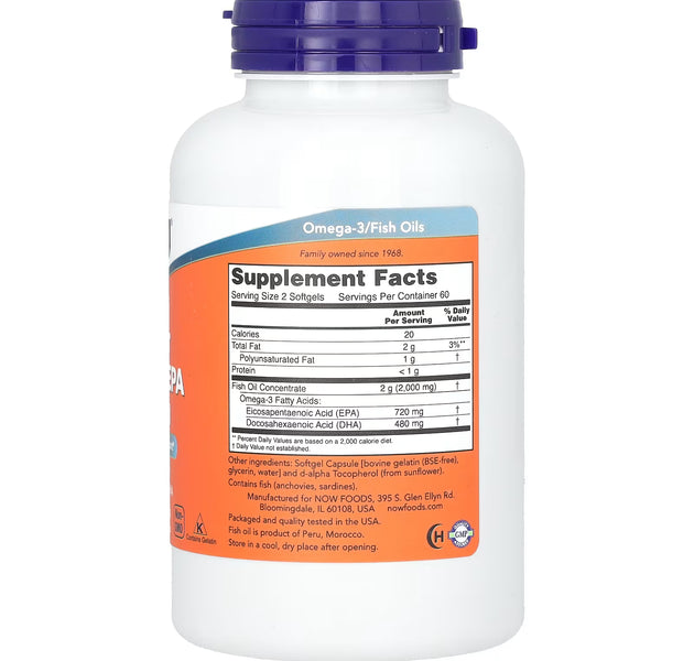 Super Omega EPA Fish Oil 120 Capsulas NOW