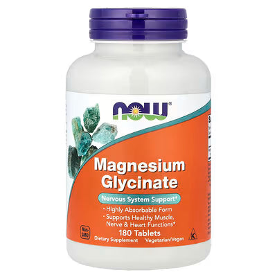 Glicinato de Magnesio 180 Capsulas NOW