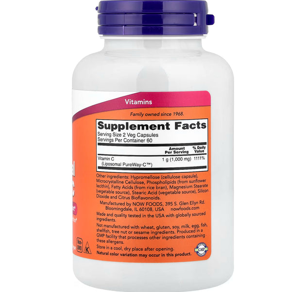 Liposomal Vitamina C 120 Capsulas NOW