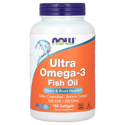Ultra Omega-3 Fish Oil 180 Capsulas NOW