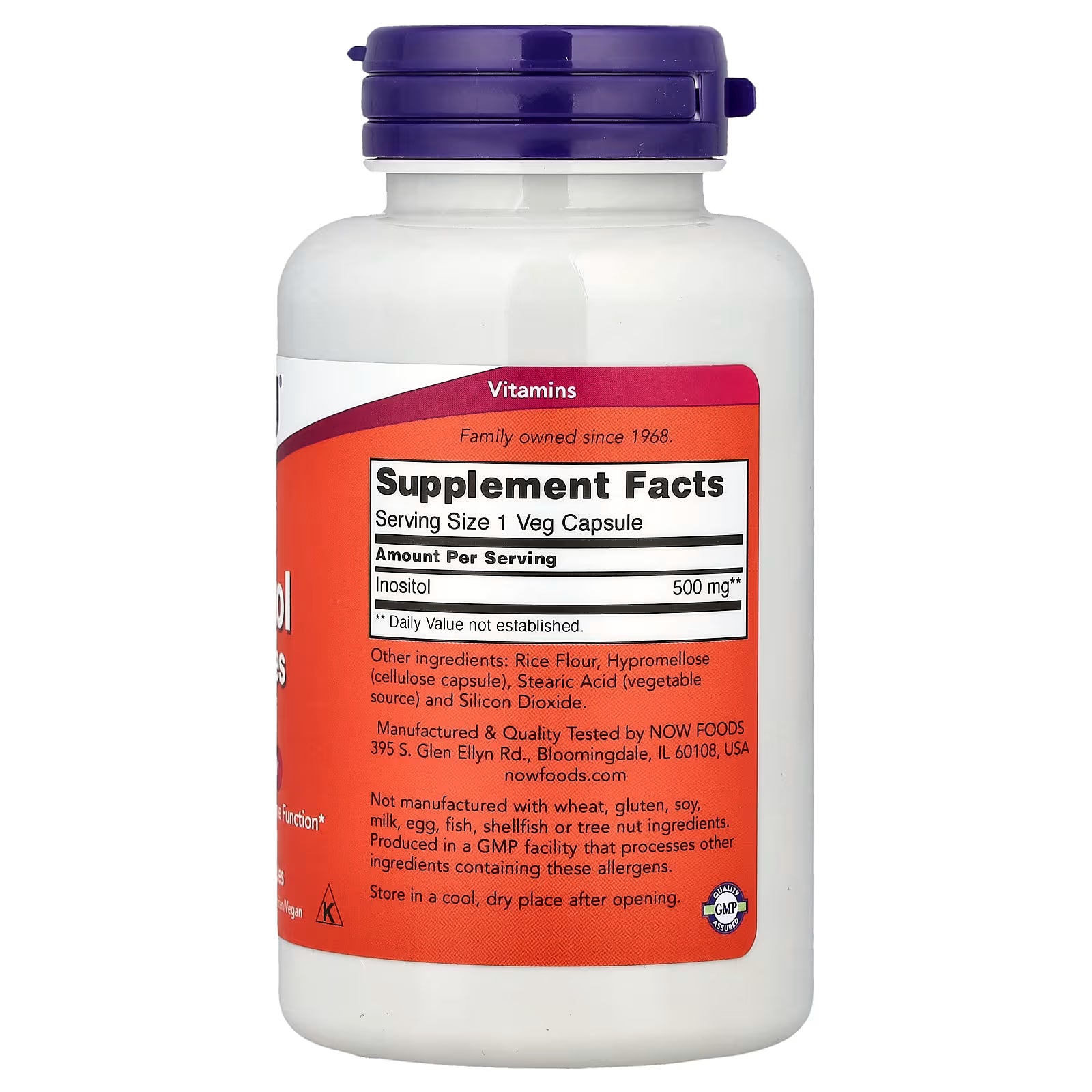 Inositol 500mg 100 Capsulas NOW