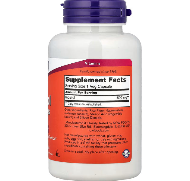 Inositol 500mg 100 Capsulas NOW