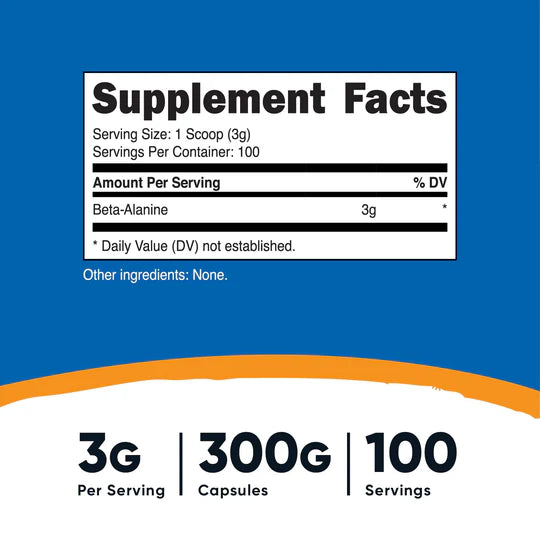 Beta-Alanine 100 Servicios Nutricost
