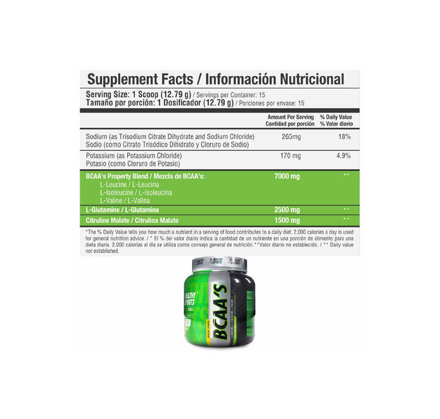 BCAA’S  15 servicios Healthy Sports