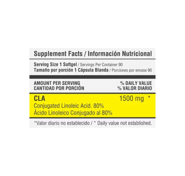 CLA 1500Mg 90 Capsulas - Healthy Sports.