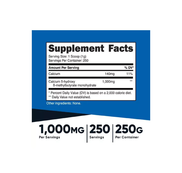 Hmb 1000 mg 250 servicios Nutricost