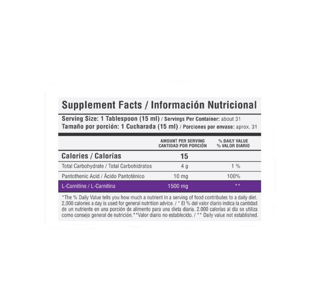 L Carnitine 1500mg Liquid Healthy Sports