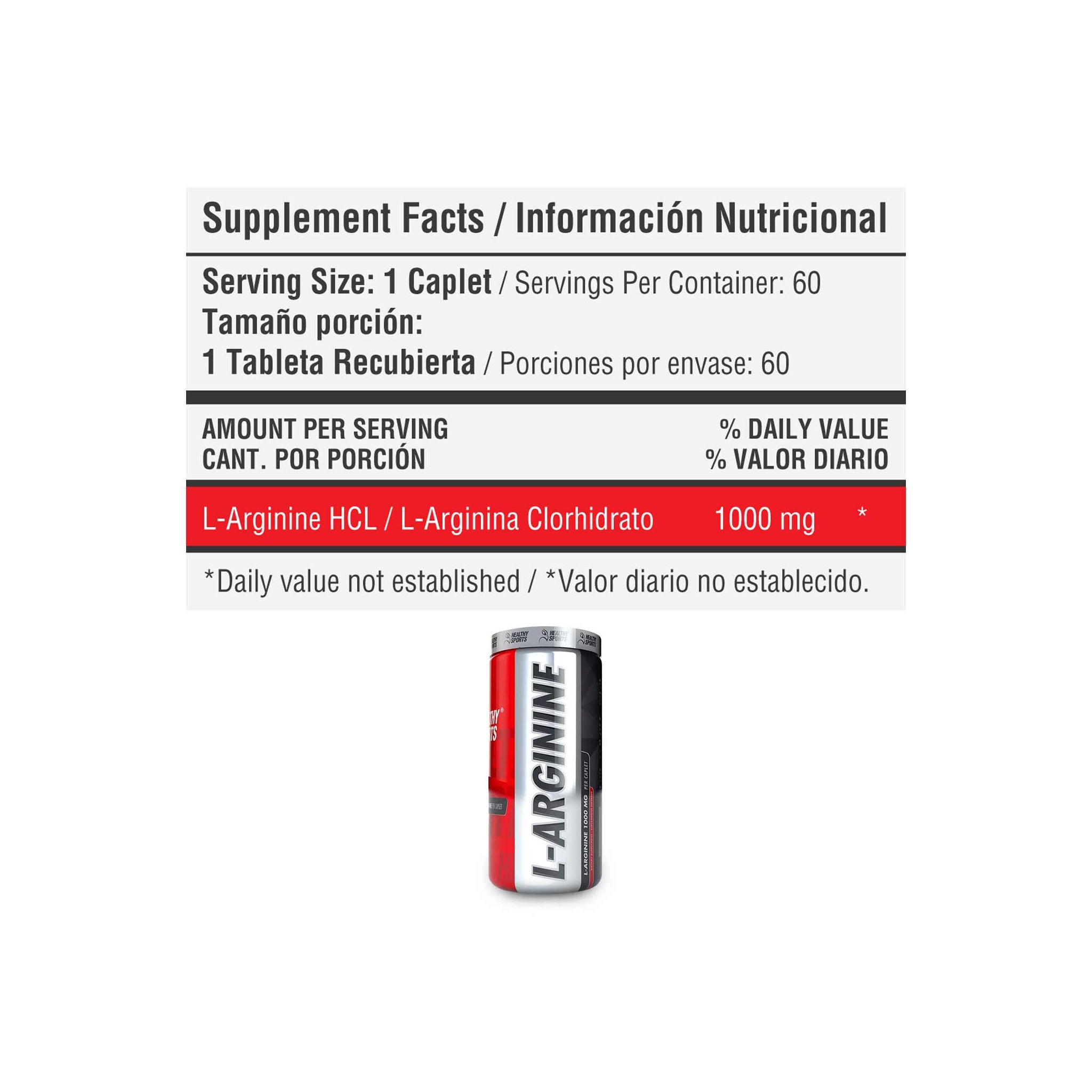 L Arginine 1000 mg Healthy Sports