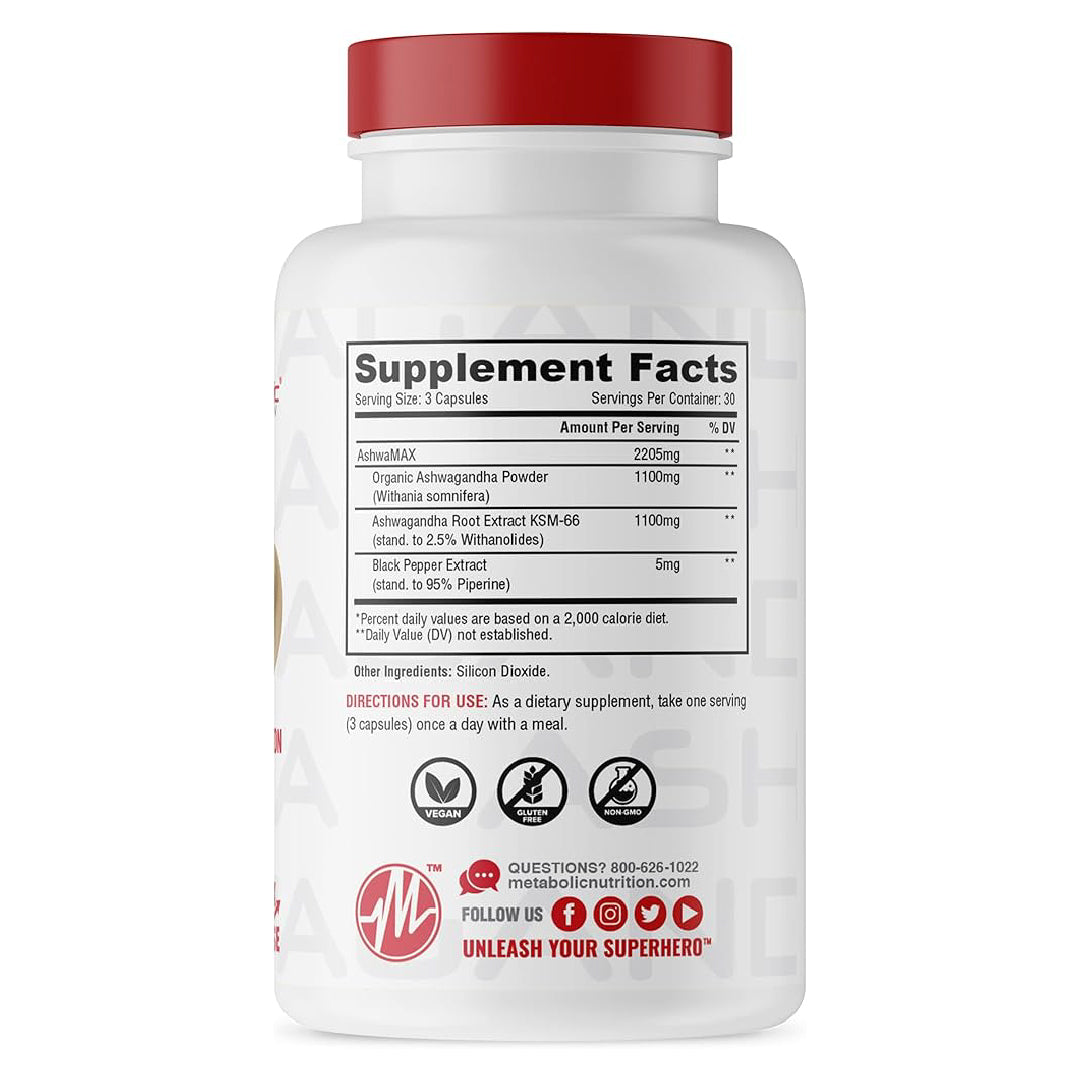 Ashwagandha 90 Capsulas Metabolic Nutrition