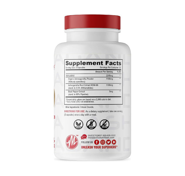Ashwagandha 90 Capsulas Metabolic Nutrition