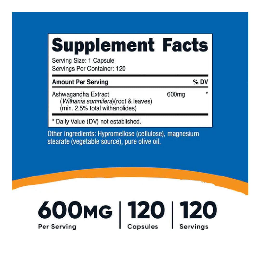Ashwagandha 120 Capsulas Nutricost