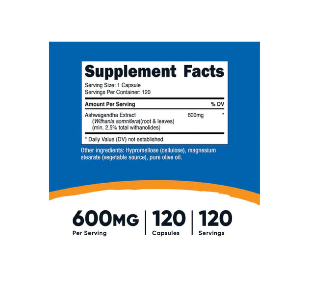 Ashwagandha 120 Capsulas Nutricost