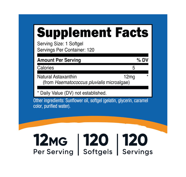 Astaxanthin 120 capsulas Nutricost