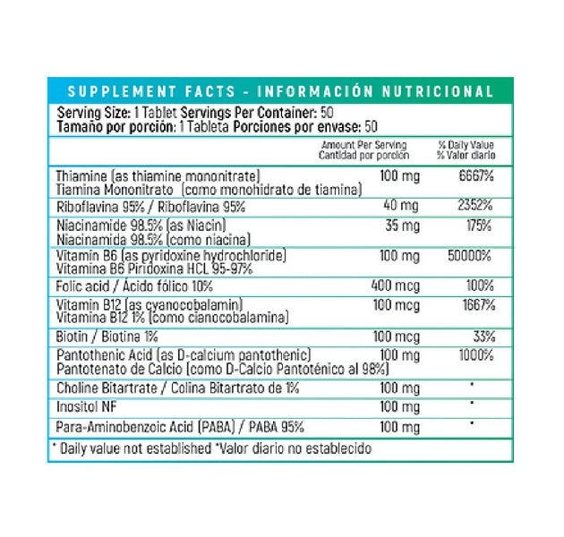 B-100 Advanced 50 tabletas Nutrivita
