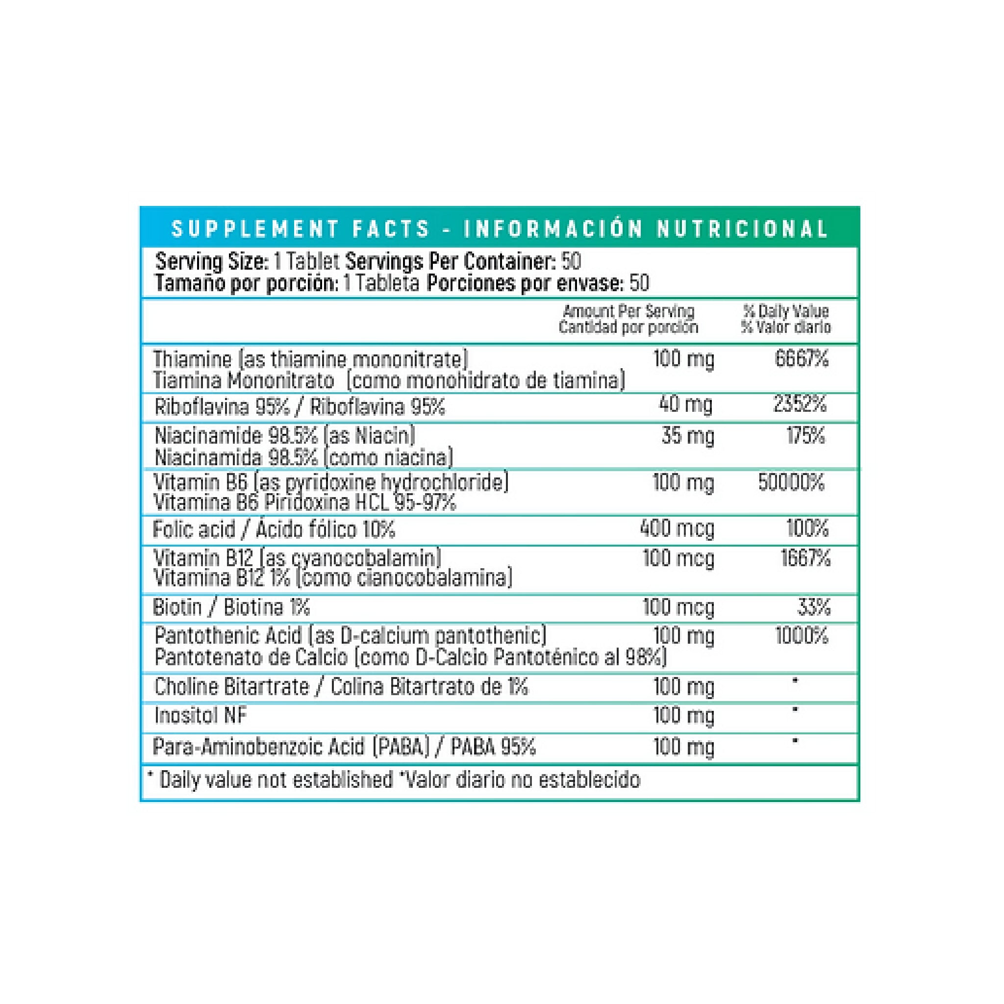 B-100 Advanced 50 tabletas Nutrivita