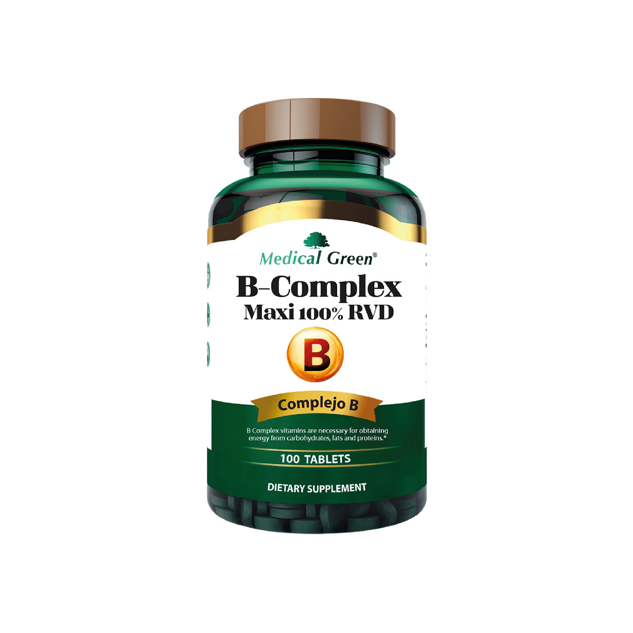 B-Complex Maxi 100% RVD 100Tabletas Medical Green