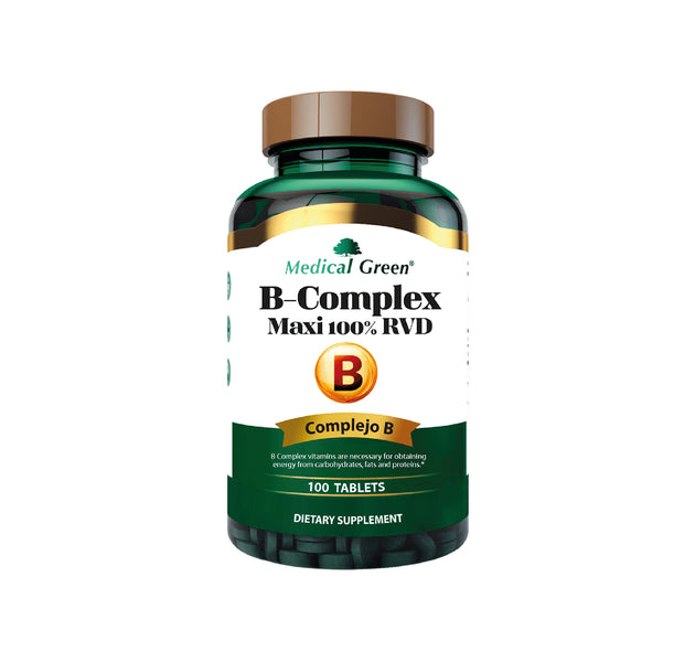 B-Complex Maxi 100% RVD 100Tabletas Medical Green