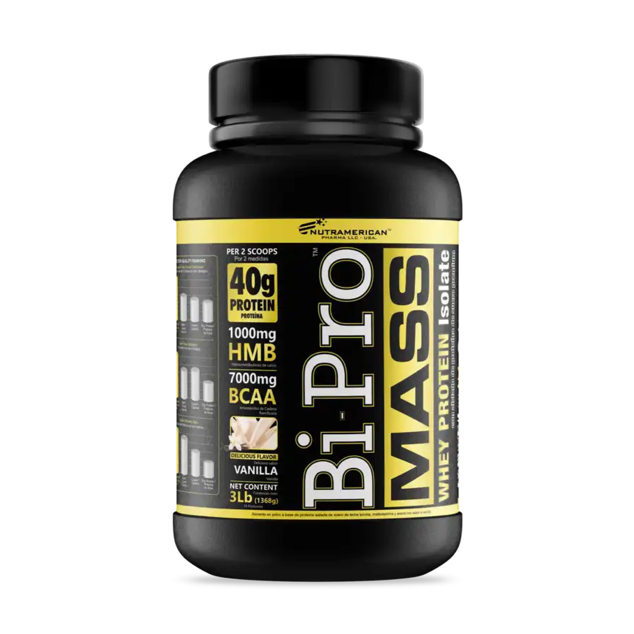 Proteína Bi-Pro Mass 3 Libras Nutramerican Pharma