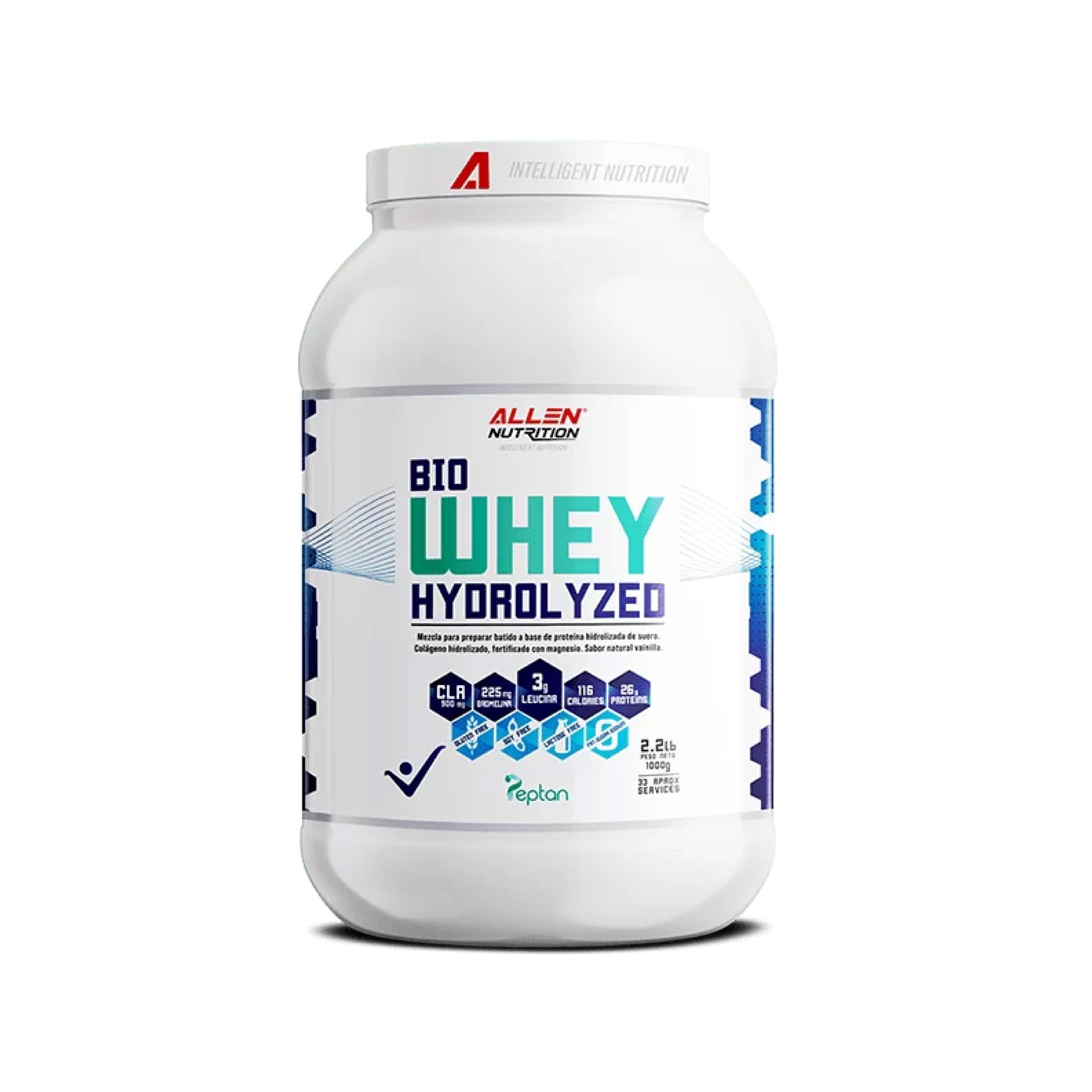 Proteína Bio Whey Hydrolyzed 2.2 Libras Allen Nutrition