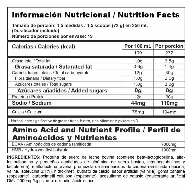 Proteína Bi-Pro Mass 3 Libras Nutramerican Pharma