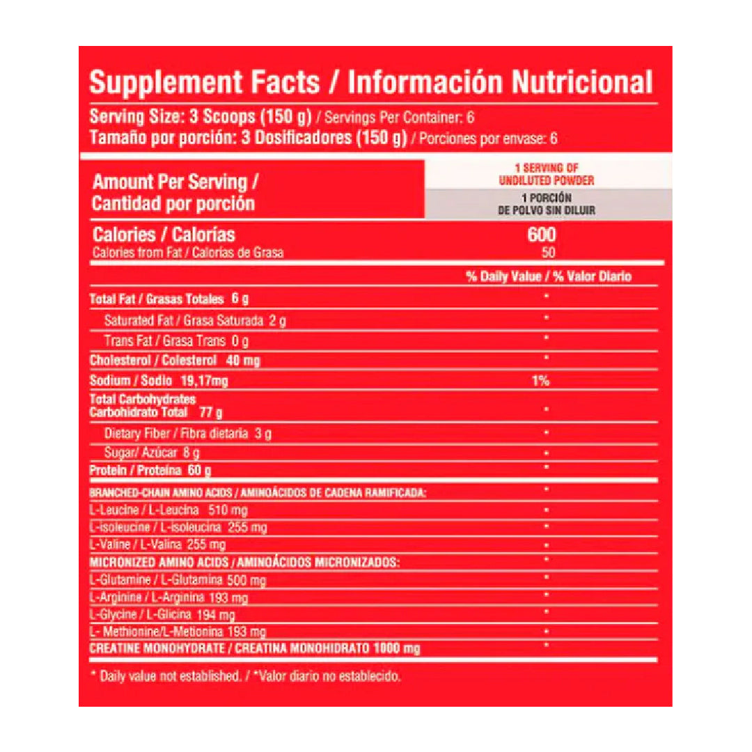Proteína Hipercalórica Barbarus 2 Libras Healthy Sports
