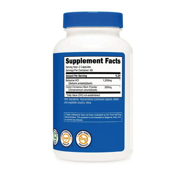 Berberine HCL 120 Capsulas Nutricost