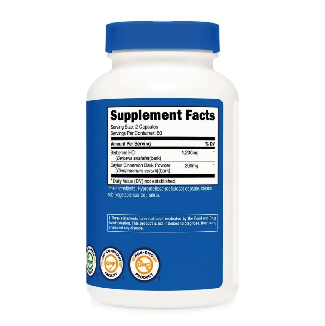 Berberine HCL 120 Capsulas Nutricost