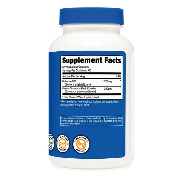 Berberine HCL 120 Capsulas Nutricost