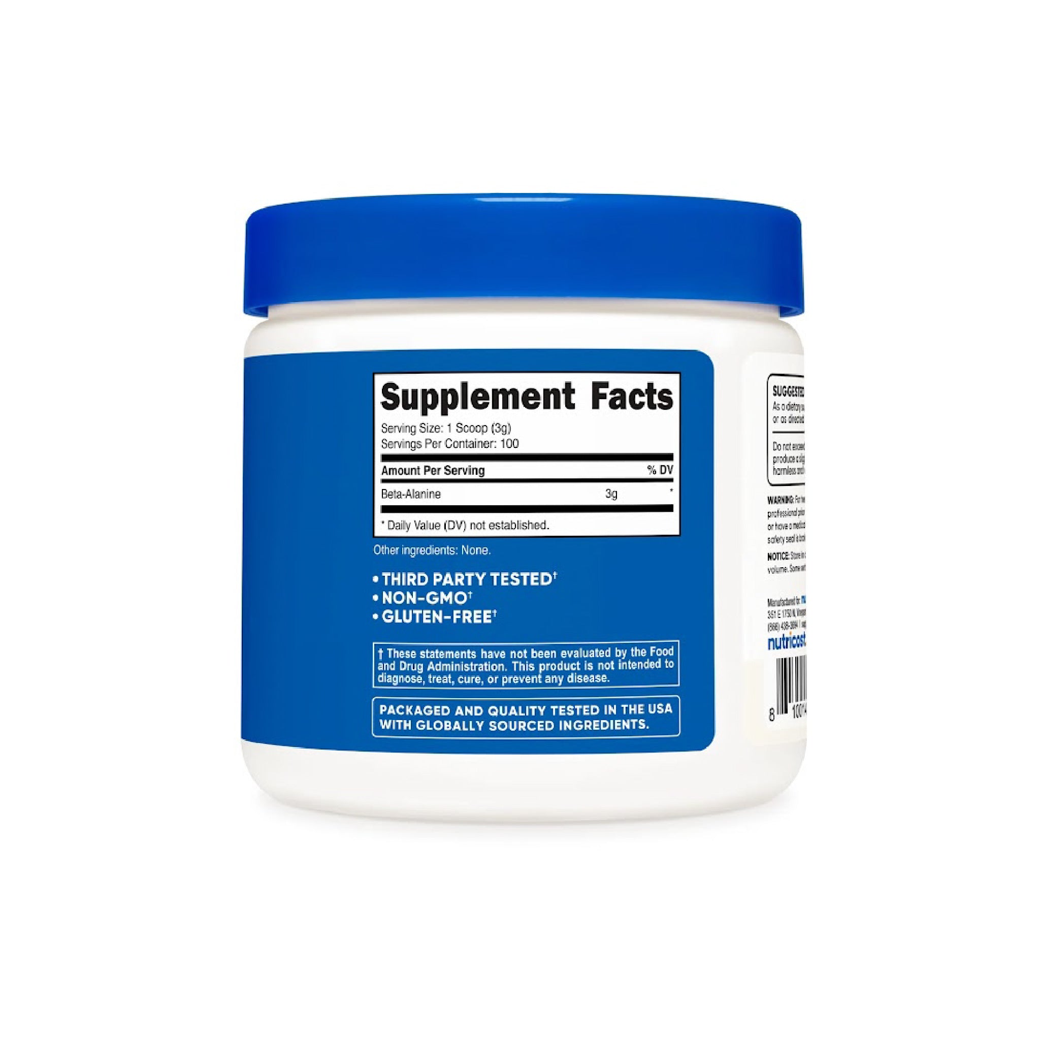 Beta-Alanine 100 Servicios Nutricost