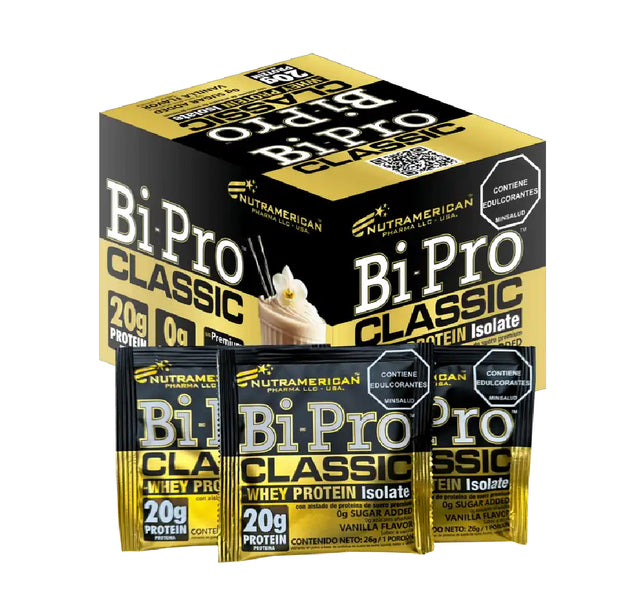 Proteína Bipro Classic Caja X18 Sachets Nutramerican Pharma