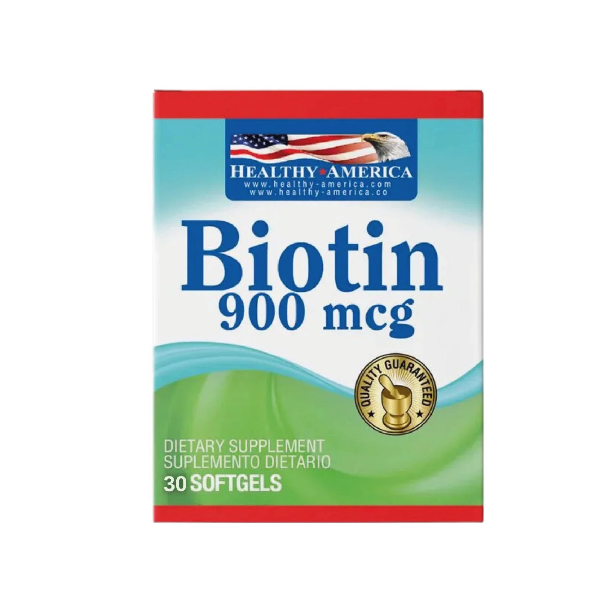 Biotin 900mcg 90 Capsulas Healthy America