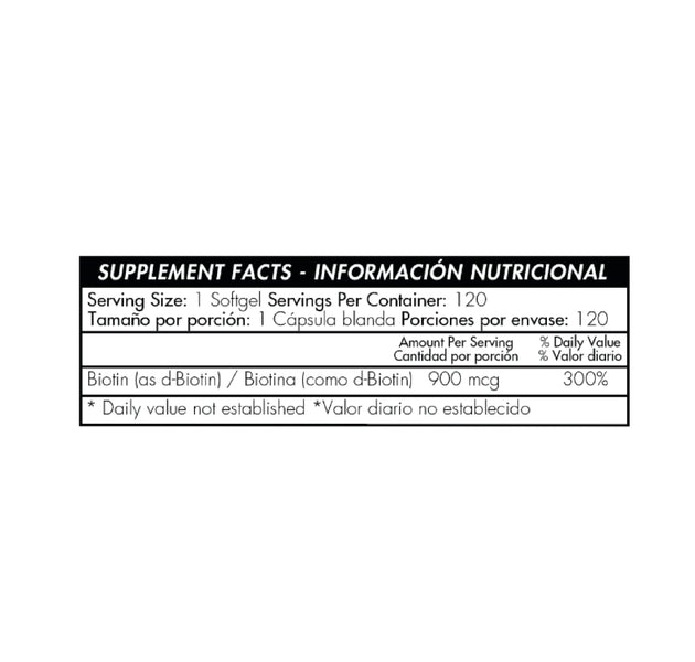 Biotin 900mcg 90 Capsulas Healthy America