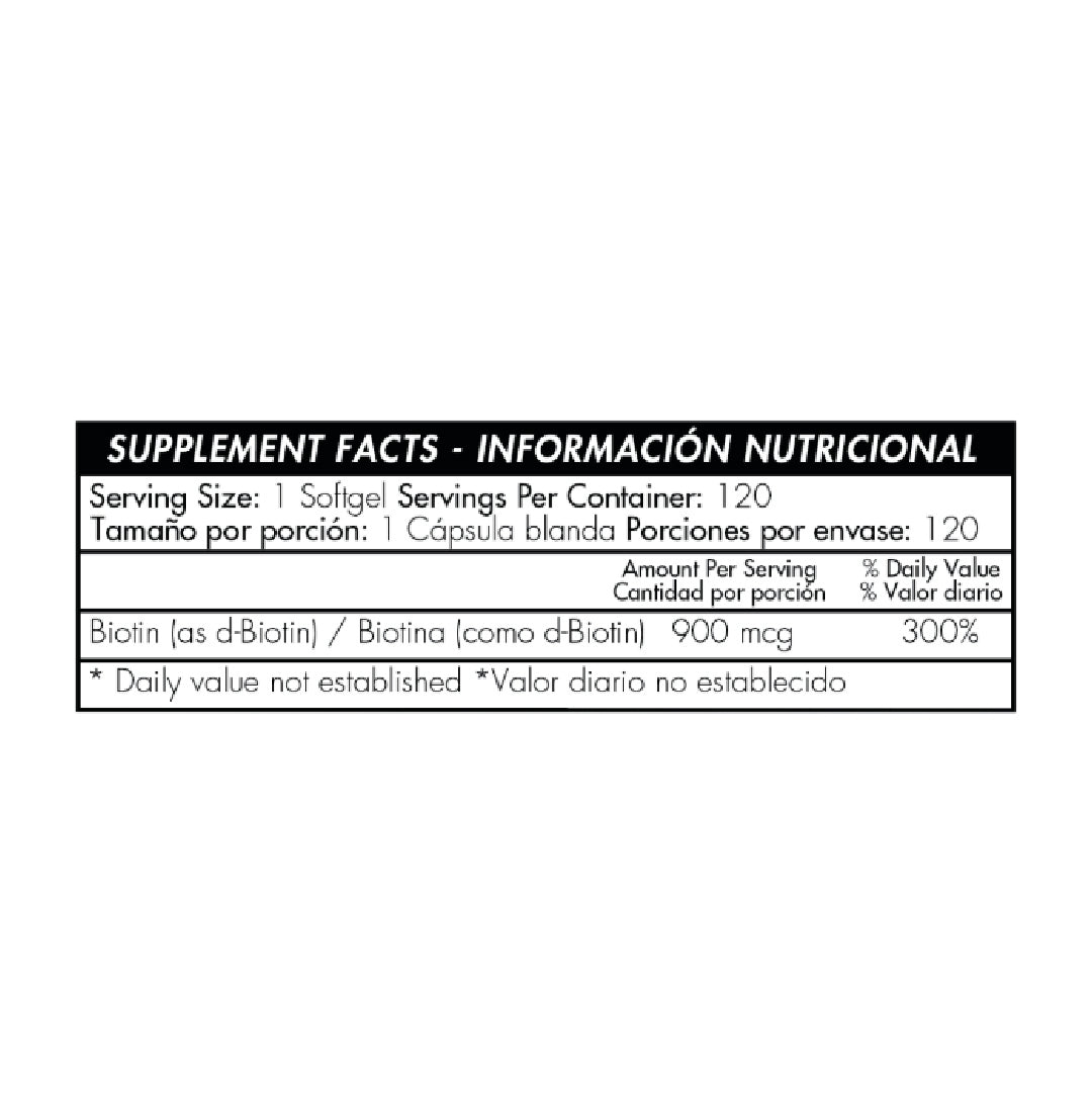 Biotin 900mcg 30 Capsulas Healthy America