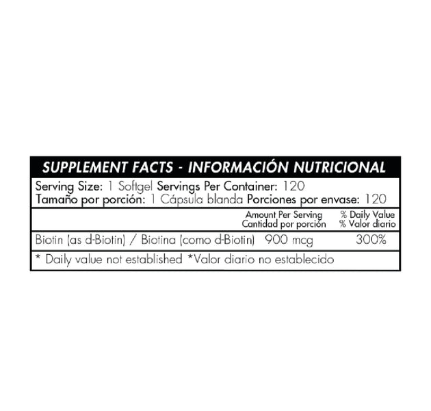 Biotin 900mcg 30 Capsulas Healthy America