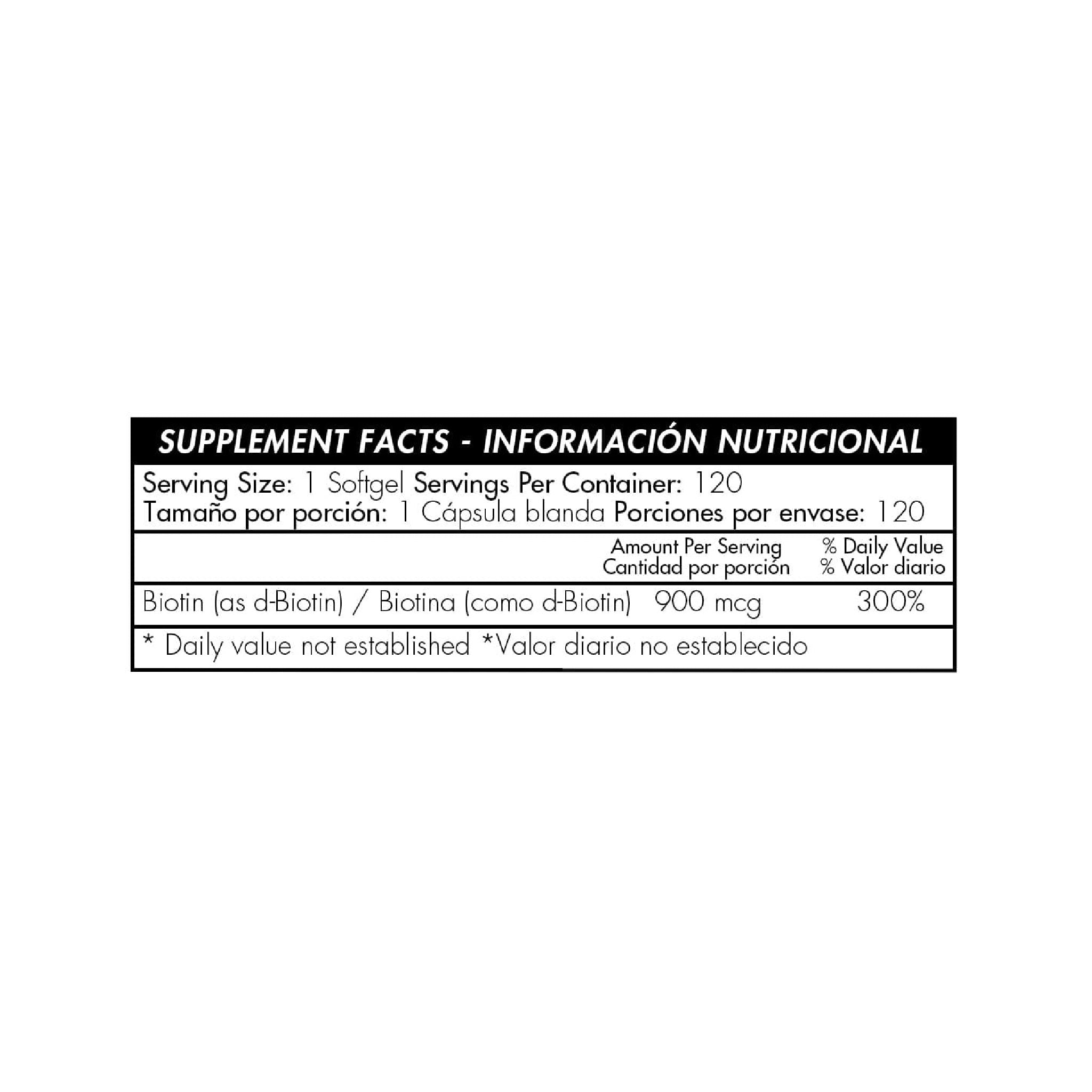 Biotin 120 capsulas Healthy America