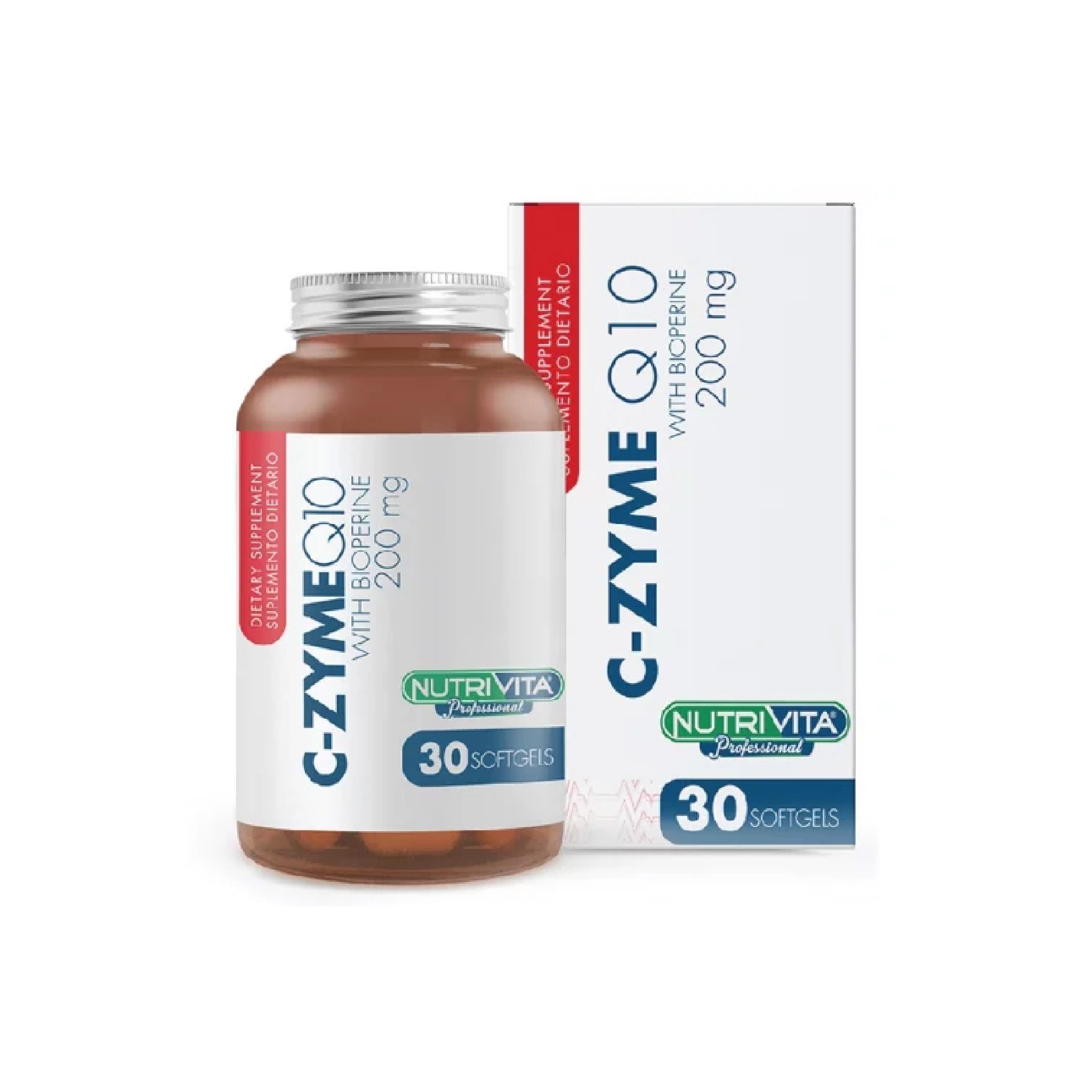 C-zyme Q10 with Bioperine 30 capsulas Nutrivita